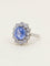 Bague 50 Bague marguerite vintage en or blanc 18 carats, saphir et diamants 58 Facettes 1CANNES