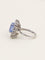 Bague 50 Bague marguerite vintage en or blanc 18 carats, saphir et diamants 58 Facettes 1CANNES