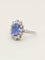 Bague 50 Bague marguerite vintage en or blanc 18 carats, saphir et diamants 58 Facettes 1CANNES