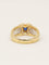 Bague 59 Bague trèfle en or jaune 18 carats, saphir, diamants et nacre 58 Facettes 1204.2