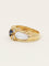 Bague 59 Bague trèfle en or jaune 18 carats, saphir, diamants et nacre 58 Facettes 1204.2