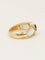 Bague 59 Bague trèfle en or jaune 18 carats, saphir, diamants et nacre 58 Facettes 1204.2