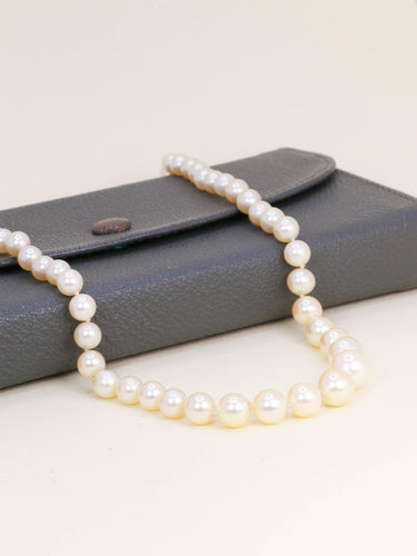 Collier Boucheron - Collier de perles de culture, fermoir en or blanc 18 carats 58 Facettes 1205.6