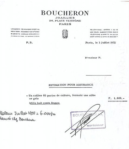 Collier Boucheron - Collier de perles de culture, fermoir en or blanc 18 carats 58 Facettes 1205.6