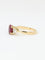 Bague 55 Bague trilogie or jaune rubis diamants trillion 58 Facettes 1109.4