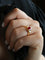 Bague 55 Bague trilogie or jaune rubis diamants trillion 58 Facettes 1109.4