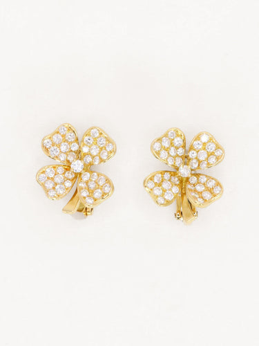 Boucles d'oreilles FRED Boucles d'oreilles Trèfles or jaune diamants 58 Facettes 474