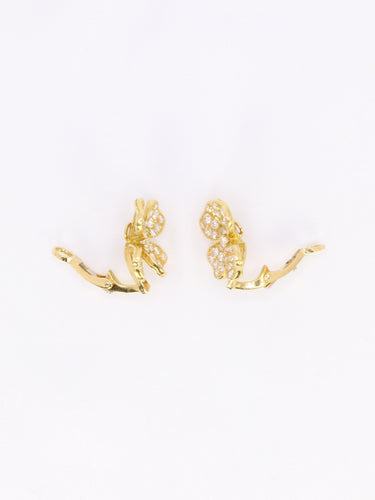 Boucles d'oreilles FRED Boucles d'oreilles Trèfles or jaune diamants 58 Facettes 474