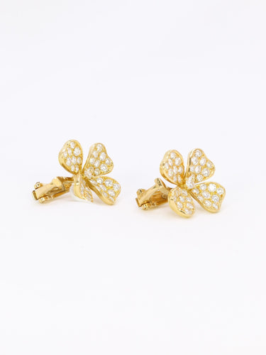 Boucles d'oreilles FRED Boucles d'oreilles Trèfles or jaune diamants 58 Facettes 474