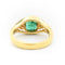 Bague Bague en or jaune 18 ct avec émeraude de Zambie 1,38 ct et diamants 58 Facettes 10519
