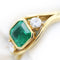 Bague Bague en or jaune 18 ct avec émeraude de Zambie 1,38 ct et diamants 58 Facettes 10519