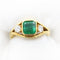 Bague Bague en or jaune 18 ct avec émeraude de Zambie 1,38 ct et diamants 58 Facettes 10519