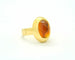 Bague 57 Pomellato - Bague vintage en or jaune 18 ct au quartz citrine 58 Facettes 9837