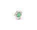 Bague 56 Bague en or blanc, émeraude de Colombie 1,81 ct et diamants 58 Facettes 14539