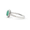 Bague 57 Bague en or blanc 18 ct avec émeraude 0,98 ct et diamants 58 Facettes 17923