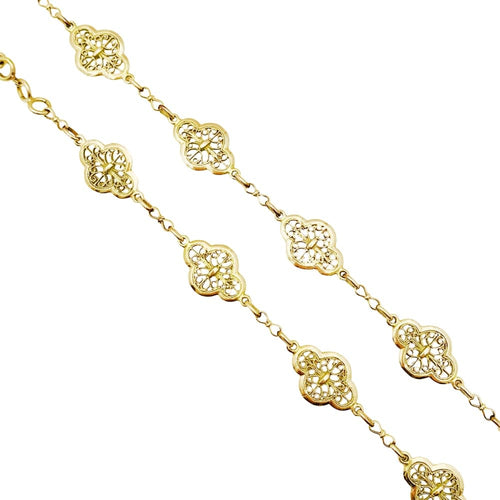 Collier Sautoir à motifs filigranés en or jaune 18 carats 58 Facettes 35258