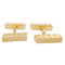 Boutons de manchette Hermès - Boutons de manchette en or jaune 750 guilloché 58 Facettes 33317