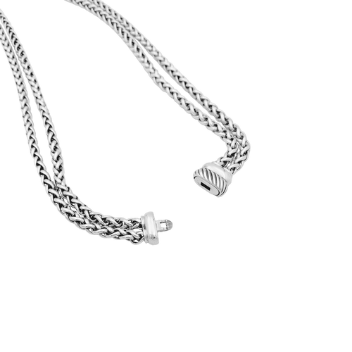 Collier Collier David Yurman, "Grand Albion", argent, hématite, diamants. 58 Facettes 34588