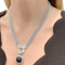 Collier Collier David Yurman, "Grand Albion", argent, hématite, diamants. 58 Facettes 34588