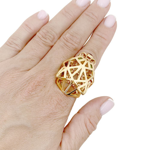 Bague 53 Cartier Panthère de Cartier - Bague en or jaune 750, tsavorites et onyx 58 Facettes 34839
