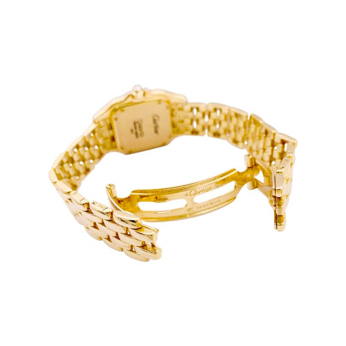 Montre Cartier Panthère - Montre femme petit modèle en or jaune et diamants 58 Facettes 34864