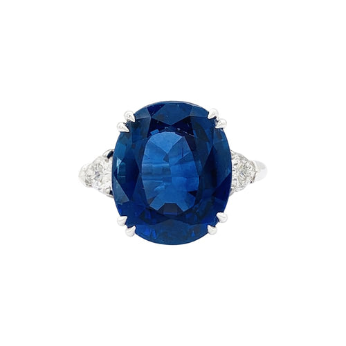 Bague 52 Harry Winston - Bague en platine sertie d’un saphir et diamants 58 Facettes 35065