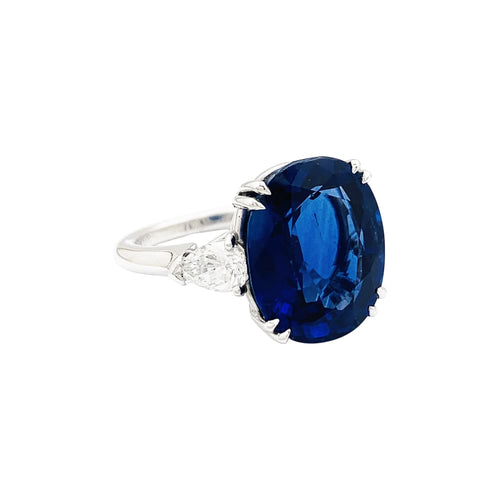 Bague 52 Harry Winston - Bague en platine sertie d’un saphir et diamants 58 Facettes 35065