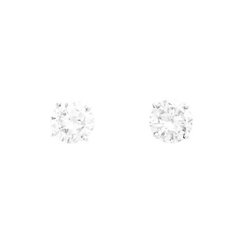 Boucles d'oreilles Boucles d’oreilles puces en or blanc 18 carats et diamants 58 Facettes 35114