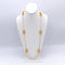 Collier Collier à maillons ovales en or jaune 14K et verre ambre sculpté 58 Facettes 10027