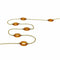 Collier Collier à maillons ovales en or jaune 14K et verre ambre sculpté 58 Facettes 10027