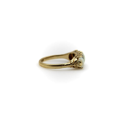 Bague Bague édouardienne trois pierres en or 18 carats, opales et diamants 58 Facettes A2006Z