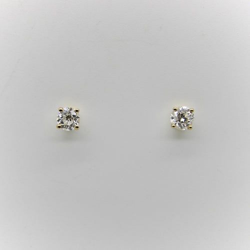 Boucles d'oreilles Boucles d'oreilles puces - Diamants taille ancienne 0,90 ct en or 18k 58 Facettes A2005U