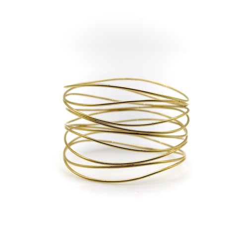 Bracelet Tiffany & Co. Elsa Peretti - Bracelet vague 9 rangs en or jaune 18 carats 58 Facettes