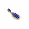 Pendentif Pendentif Hamsa en or jaune 14K et émail bleu, diamants 58 Facettes A2005R