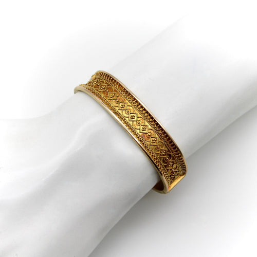Bracelet Bracelet en or 14 carats - Filigrane Etruscan Revival 58 Facettes