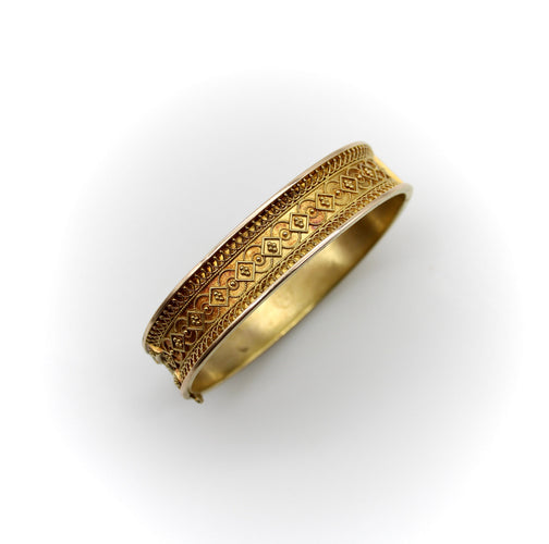 Bracelet Bracelet en or 14 carats - Filigrane Etruscan Revival 58 Facettes