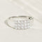 Bague 57 Bague en or blanc 14K avec 15 diamants taille brillant 58 Facettes 3230-11