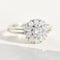 Bague 52 Bague entourage en or blanc 14K avec 11 diamants (0,70 ct) 58 Facettes 3230-10