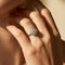 Bague 52 Bague entourage en or blanc 14K avec 11 diamants (0,70 ct) 58 Facettes 3230-10
