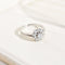 Bague 52 Bague entourage en or blanc 14K avec 11 diamants (0,70 ct) 58 Facettes 3230-10