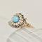 Bague 55 Bague Biedermeier - Bague en or jaune 14K avec turquoises et diamants 58 Facettes 3230-7