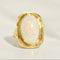 Bague 52.5 Bague Mid-Century en or jaune 14K avec opale cabochon 58 Facettes 3229-19