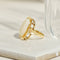 Bague 52.5 Bague Mid-Century en or jaune 14K avec opale cabochon 58 Facettes 3229-19
