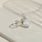 Bague 54 Bague en or blanc 14 carats avec perle des mers du Sud et diamants 58 Facettes 3229-16