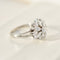 Bague 51 Bague Mid-Century en or blanc 14 carats avec 13 diamants 58 Facettes 3229-10