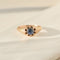 Bague 55.5 Bague antique en or jaune 14K avec saphir cabochon 58 Facettes 3229-8