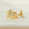 Bague 58 Bague dauphin vintage - 14 carats en or jaune et diamants 58 Facettes
