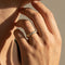 Bague 57 Bague en or jaune 14K avec 5 diamants taille brillant 0,35 ct 58 Facettes 3230-5