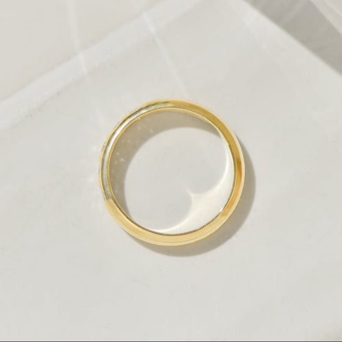 Bague 57 Bague en or jaune 14K avec 5 diamants taille brillant 0,35 ct 58 Facettes 3230-5