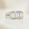 Bague 55 Bague trilogie vintage en or blanc 14K et diamants 58 Facettes 3229-23